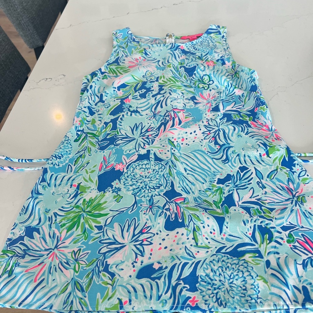 Lilly Pulitzer Blue and Green Floral Blouse